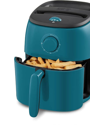 DASH Tasti-Crisp™ Electric Air Fryer Oven, 2.6 Qt., Teal – Compact Air Fryer for Healthier Food in Minutes, Ideal for Small Spaces - Auto Shut Off, Analog, 1000-Watt