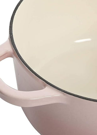 Crock-Pot Artisan Round Enameled Cast Iron Dutch Oven, 5-Quart, Blush Pink
