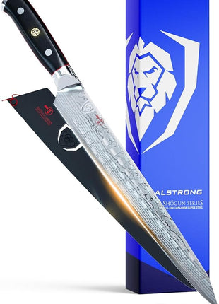 Dalstrong Ultimate Slicer Sujihiki Knife - 10.5 inch - Shogun Series ELITE - The Tokugawa - Damascus Slicing Knife - AUS-10V Japanese Super Steel Kitchen Slicer Saya - Kitchen Knife - Sheath Included