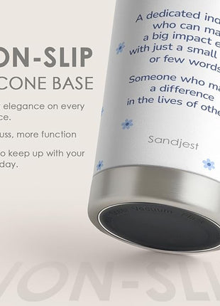 SANDJEST Inspiration Tumbler 20oz, Stainless Steel Travel Cup with Lid, Difference Maker Insulated Coffee Mug, Inspiration Gifts for Women Girls Friends Sisters on Birthday Christmas Valentine