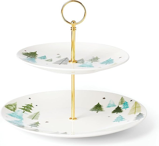 Lenox 894160 Balsam Lane 2-Tiered Server, Christmas & Holiday Hosting