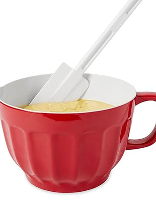 Rubbermaid Commercial Products Scraper Spatula/Food Scraper 13.5-Inch Dishwasher Safe White Heavy Duty Rubber Silicone Spatula for Resturant/Home Cooking/Baking