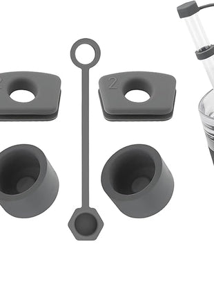 Silicone Spill Stopper Set Compatible with Stanley Cup 2.0 30oz & 40oz with Straw Cover (Set of 2, Grey)