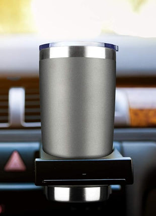 20oz Tumbler Bulk Stainless Steel Vacuum Insulated Tumblers with Lid Double Wall Travel Mug Durable Powder Coated Coffee Cup, Suitable for Ice Drinks and Hot Beverage (Gray 1pack)