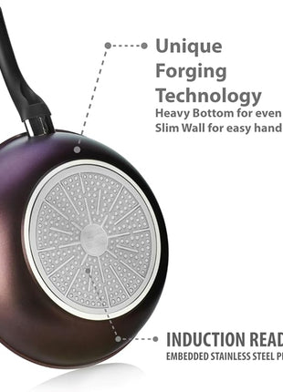 TECHEF - Art Pan 12" Wok/Stir-Fry Pan, Coated 5 times with Teflon Select Non-Stick Coating (PFOA Free) - Made in Korea