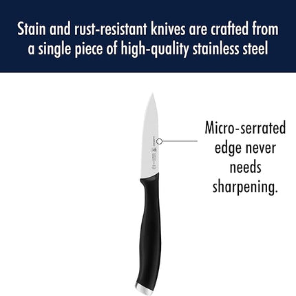 ZWILLING HENCKELS Silvercap Razor-Sharp 3-inch Paring Knife, German Engineered Informed by 100+ Years of Mastery, Black