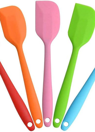 Silicone Spatula Heat Resistant Small Rubber Spatulas Cooking Utensil Set Non-Stick Flexible Rubber Essential Cooking Gadget For Cake/Cream/Pastry/Butter/Batter Mixing/Cooking-(5 Pieces)