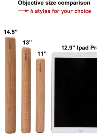GOBAM Wood Rolling Pin, Large - Dough Roller for Pasta, Cookies, Pie, Pizza, Chapati, Fondant, Rolling Pins for Baking, Bread Making Tools and Supplies - 14.5 x 1.6 Inches