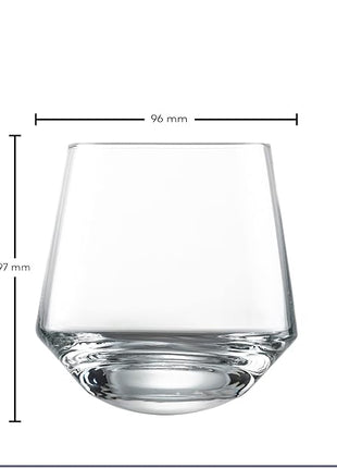 Zwiesel Glas Pure German Crystal Glassware Collection, 2 Count (Pack of 1), Dancing Party Tumblers Cocktail Glass