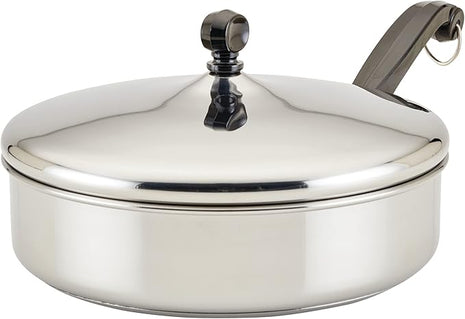 Farberware Classic Stainless Steel Fry Lid, Saute Pan (2.75 Quart), Silver