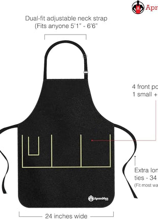 ApronMen - Funny Apron For Men - BBQ Gifts for Men & Unique Gifts for Fathers - Mens Aprons for Grilling