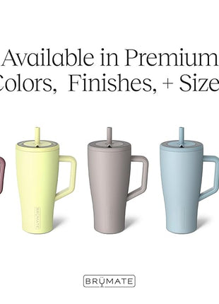 BrüMate Era 40 oz Tumbler with Handle and Straw | 100% Leakproof Insulated Water Bottle Tumbler with Lid and Flexible SoftSip Straw | Made of Stainless Steel | Cup Holder Friendly | 40oz (Neon Pink)