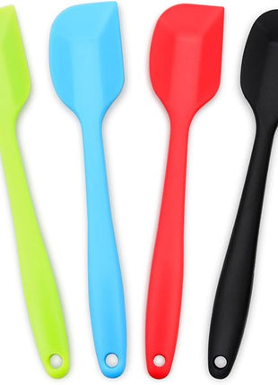 4-Piece Silicone Spatula, Heat-Resistant Non-stick Rubber Spatulas with Stainless Steel Core