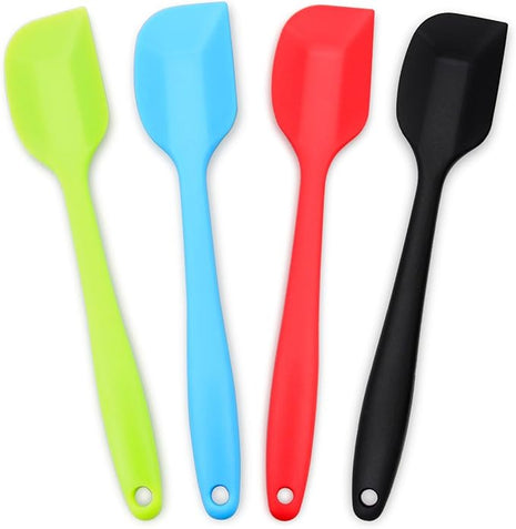 4-Piece Silicone Spatula, Heat-Resistant Non-stick Rubber Spatulas with Stainless Steel Core