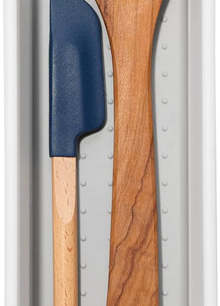 madesmart Classic 12 x 3 Bin, Drawer Organizer, Multi-Purpose Home Organization, BPA Free, White (Pack of 6)