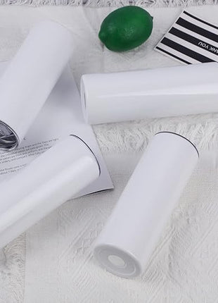 24 Pack 20 Oz Straight Skinny Tumblers,Individually Gift Boxed Stainless Steel Slim Skinny Tumbler Set Bulk, 20 Oz Insulated Slim Thin Travel Tumbler Cup for Diy, White