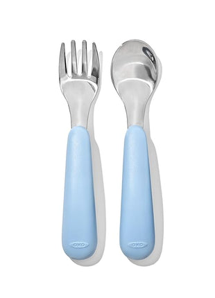 OXO Tot On-The-Go Fork and Spoon Set - Dusk