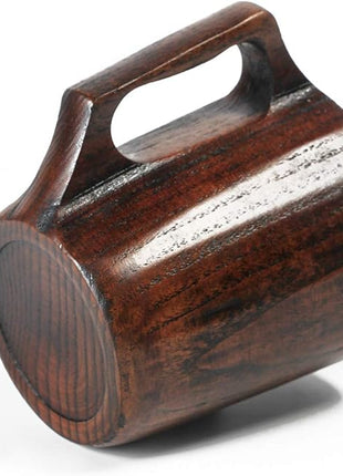 14 oz Wood Cup Coffee Mug for Men Mugs Gift Tankard Unique Small Wooden Man Cup Cool Drinking Portable Outdoor Viking Mug Fancy Cups Beer Mugs Steins Manly Unusual Father Day Men Gift