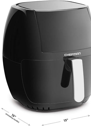 Chefman TurboFry Touch 8 Quart Air Fryer w/ XL Viewing Window & Advanced Digital Display, Fry with Less Oil for Healthy Food, Adjustable Temperature Control, Cooking Presets & Dishwasher-Safe Basket