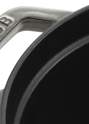 staub La Cocotte Oval 40509-320 Pico Cocotte Oval Gray 12.2 inches (31 cm) Large Two-Handed Cast Enameled Pot, Induction Compatible