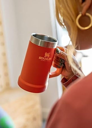 Stanley Stay-Chill Beer Stein 24 oz | Heavy Duty Big Grip Handle | Beer Tumbler Drink Cup, Holds 2 Cans | Insulated Stainless Steel Party Mug | BPA-Free