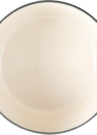 Crock Pot Artisan 5-Quart Round Enameled Cast Iron Dutch Oven – Slate Gray, Heavy-Duty Cookware for Slow Cooking, Roasting, Baking with Lid