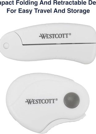 Westcott Titanium-Bonded Minis for Crafts and Sewing, Including Scissors for Fabric and Paper and Rotary Cutter, 2-Piece Set