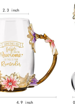 OEAGO Birthday Gifts for Women Mom Plastic Tea Cup Mothers Valentines Day Gifts for Her from Daughter Son Unique Inspirational Friendship Ideas for Female Coworker