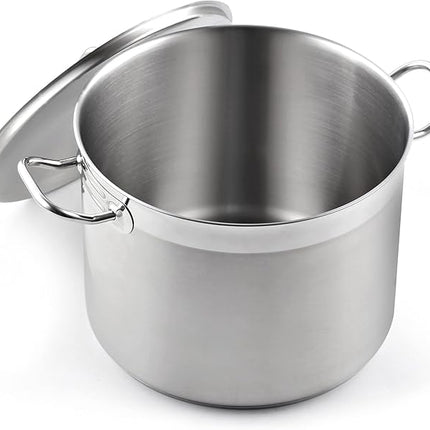Cooks Standard Stockpots Stainless Steel, 24 Quart Professional Grade Stock Pot with Lid, Silver