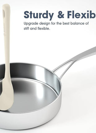 5 Pieces Silicone Spatula Set, Food Grade Rubber Spatula, Upgrade Strong Handle with Ergonomic Grip, Heat Resistant Up to 600°F for Nonstick Cookware, Cooking Candy Series