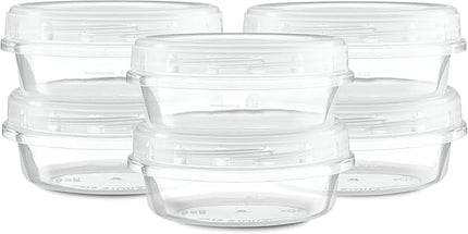 (8 Ounce 20 Pack) Clear Twist cap Containers with Screw on Lids Twist Top Food Storage Freezer Containers