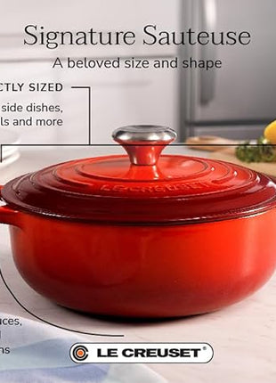 Le Creuset Enameled Cast Iron Signature Round Sauteuse, 3.5qt., Shallot