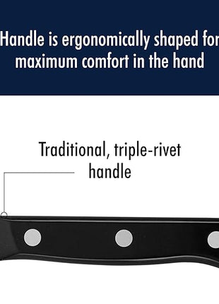 HENCKELS Solution Razor-Sharp Hollow Edge Santoku Knife 5.5 inch, German Engineered Informed by 100+ Years of Mastery, Black/Stainless Steel