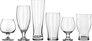 Libbey Craft Brews Assorted Beer Glasses Set of 6 with Gift Box – Lead‑Free Specialty Beer Glassware for IPA, Stout, Wheat, Lager, Sour & High‑ABV – Dishwasher Safe