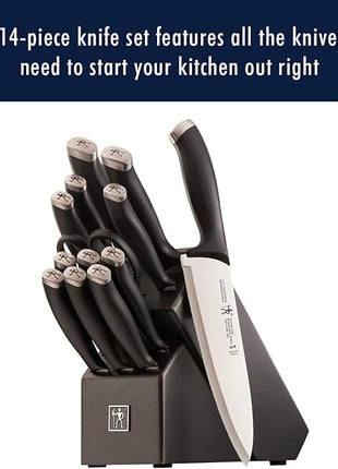Silvercap 14 Piece Knife Block Set, Black