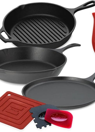 Lodge Essential Pan Set, 7-Piece, Black