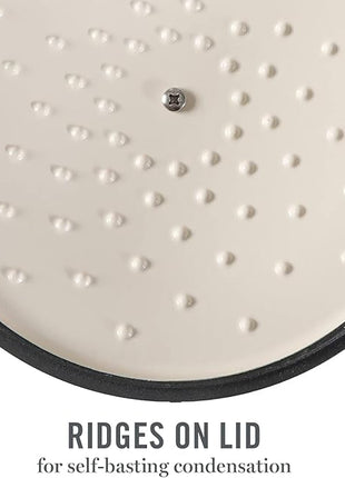 MARTHA STEWART Gatwick 7 QT Enamel Cast Iron Dutch Oven Pot With Lid, Lavender Purple