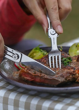 ROXON C1 3 IN 1 Camping Utensils Detachable Cutlery Knife Spoon Fork for Outdoor Camping Hiking