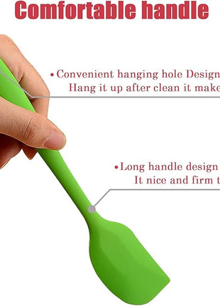 Silicone Spatula Heat Resistant Small Rubber Spatulas Cooking Utensil Set Non-Stick Flexible Rubber Essential Cooking Gadget For Cake/Cream/Pastry/Butter/Batter Mixing/Cooking-(5 Pieces)