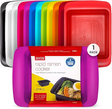 Rapid Ramen Cooker | Microwavable Cookware for Instant Ramen | BPA Free and Dishwasher Safe | Perfect for Dorm, Small Kitchen or Office | Purple