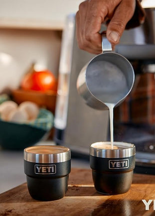 YETI Rambler 4 oz Stackable Cup, Stainless Steel, Vacuum Insulated Espresso/Coffee Cup, 2 Pack