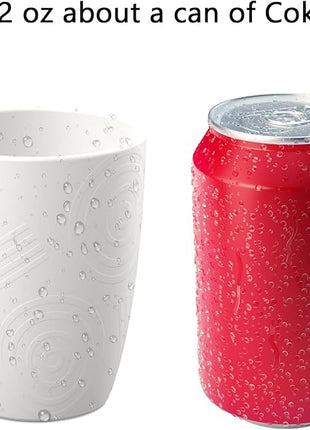 Homienly Drinking Cups 12 OZ Wheat Straw Cup Sets of 6 Reusable Water Drinking Glasses Dishwasher Safe Water Glasses Lightweight Tumbler for Kitchen - White