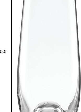 Lenox 884907 Tuscany Classics Stemless Flute Set, Set of 6, 9 Fl Oz, Stemless