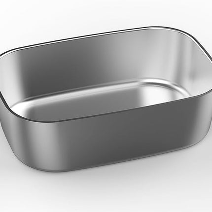 (Only for 1.5L Electric Lunch Box) 1.5L 304 Stainless Steel Inner Container for Electric Lunch Box, Removable Replacement Tray, Easy to Clean, Eco Friendly and Dishwasher Safe