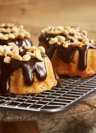 Hiware 2-Pack Cooling Racks for Baking - 10" x 15" - Stainless Steel Wire Cookie Rack Fits Jelly Roll Sheet Pan, Oven Safe for Cooking, Roasting, Grilling