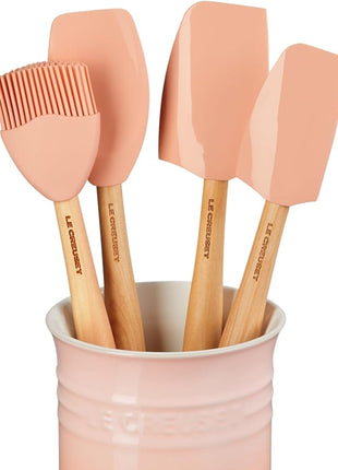 Le Creuset Stoneware & Silicone 5pc. Utensil Crock Set, Peche