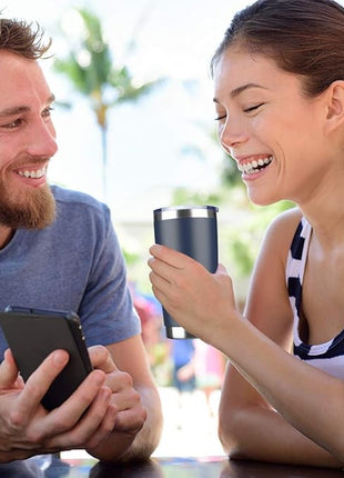 20oz Tumbler Bulk Stainless Steel Vacuum Insulated Tumblers with Lid Double Wall Travel Mug, Durable Powder Coated Coffee Cup, Suitable for Ice Drinks and Hot Beverage (Navy 1pack)