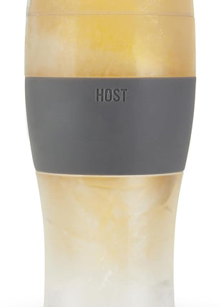 HOST Beer FREEZE Beer Glass Cups Set Drinking Glasses, Freezer Mugs with Gel Double Walled Cool Cups Plastic Multicolor 16oz Set of 4