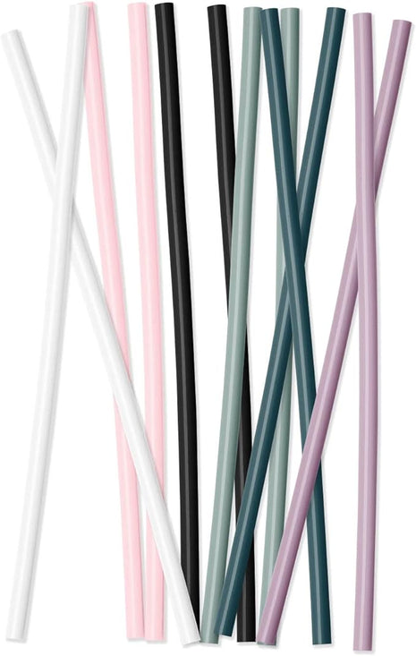 Simple Modern Plastic Reusable Straws | BPA Free and Waste Reducing Straw for Tumblers and Travel Mugs | Classic Collection | 12 Pack | Assortment 1
