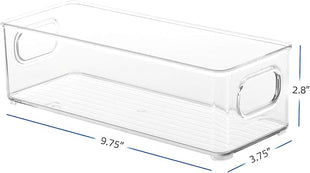 STORAGEBUD Fridge Organizer - 2 Pieces Refrigerator Organizer Bins - Pantry Organization and Storage for Fridge & Refrigerator- BPA Free Freezer Organizer Bins